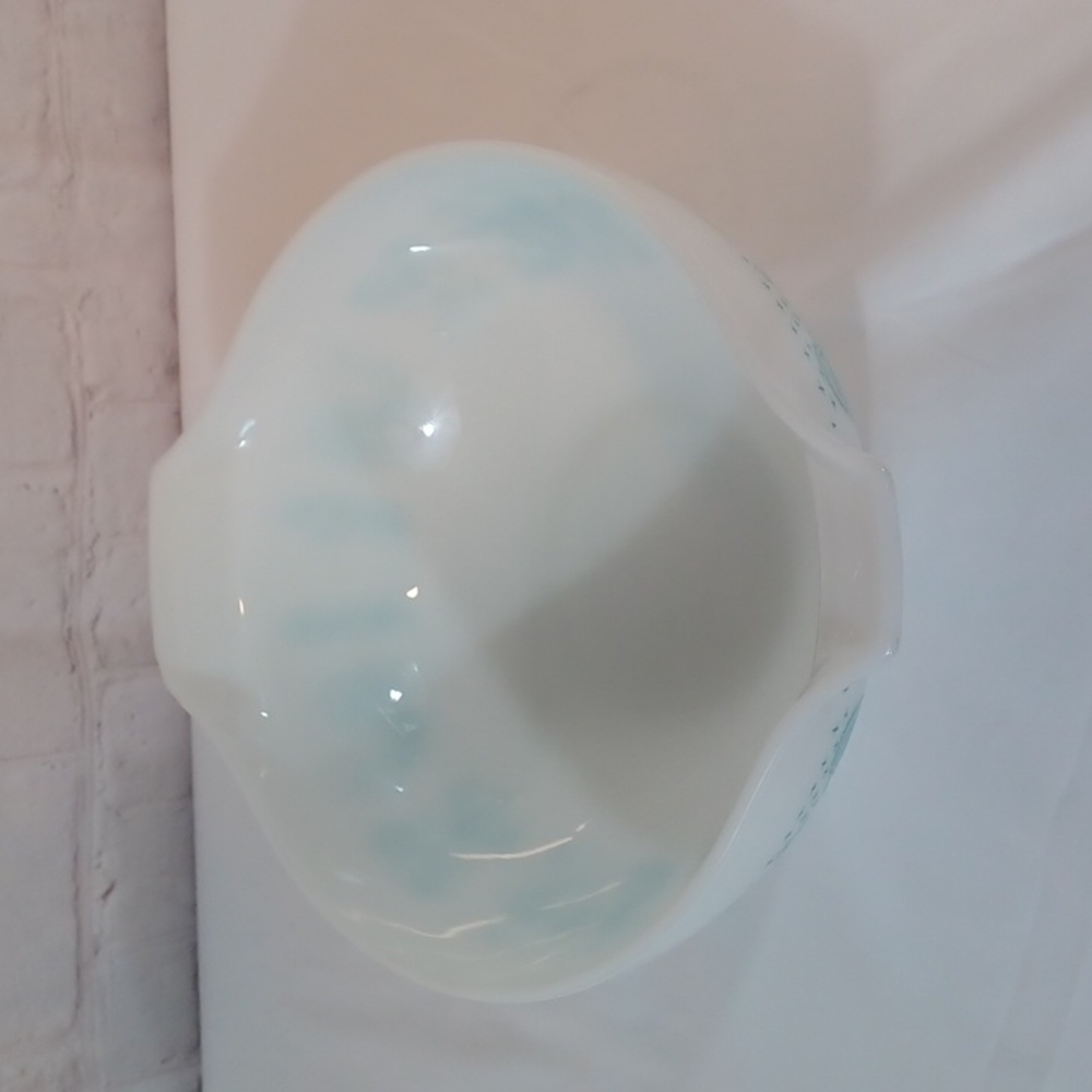 Pyrex Vintage  ButterPrint #443  Turquoise Cinderella Mixing Bowl - Picture 8 of 11